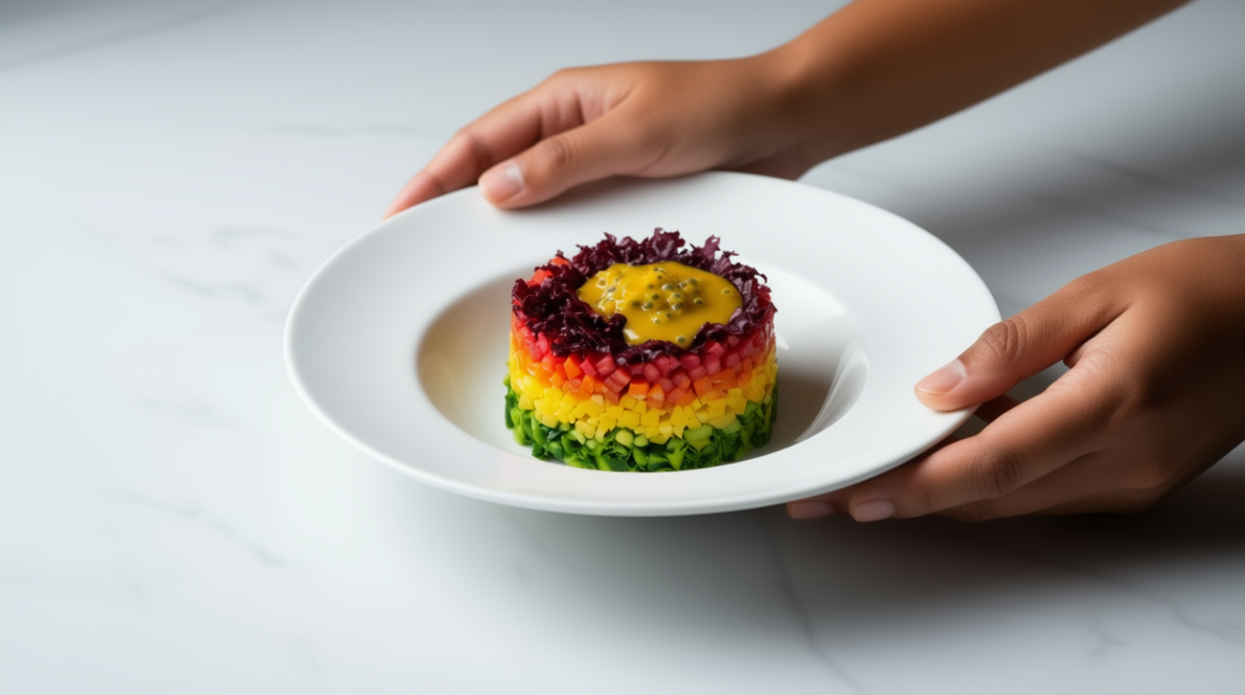 سالاد رنگین‌کمان آتاویتا: تلفیقی جادویی از طعم‌ها و رنگ‌ها