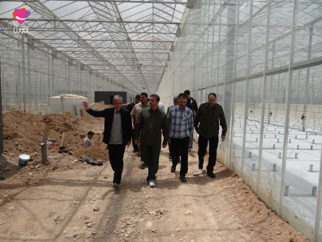 بازدید فرماندهی محترم استان زنجان از پروژه ساخت گلخانه شیشه‌ای هیدروپونیک شرکت پارلا تجارت امین